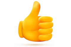 image of thumbs up emoji