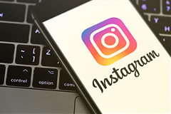 photo of instagram logo on a smartphone screen