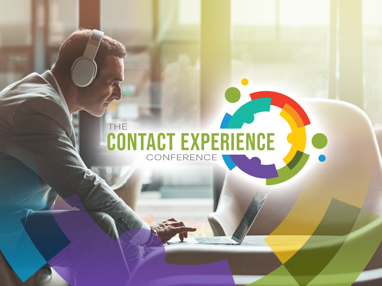 image of Contact Experience Conference logo with male operator